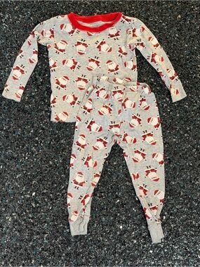 Baby Boy Child of Mine by Carters 24 Months Santa Christmas Pajamas Pj Set